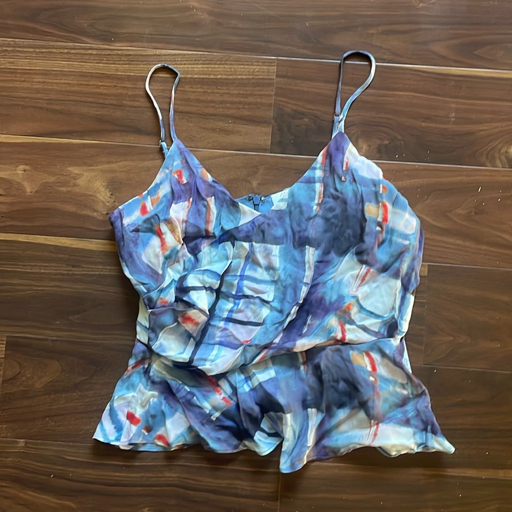 NWT Parker NY Silk Spaghetti Strap Napa Top size S